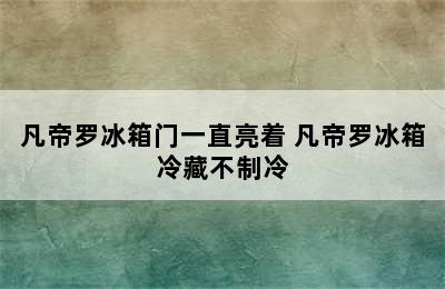 凡帝罗冰箱门一直亮着 凡帝罗冰箱冷藏不制冷